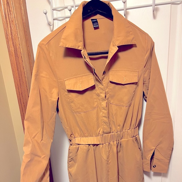 Gorgeous mustard / golden/ tannish utility jumpsuit . Brand new wot - Picture 2 of 4